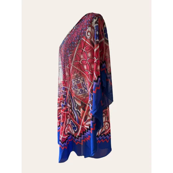 6pk: Rød/blå kaftan