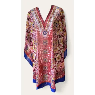6pk: Blå m rød bord kaftan