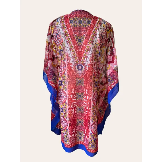 6pk: Blå m rød bord kaftan